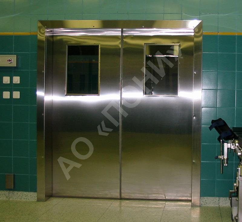 Герметичные двери автоматические откатные для особо чистых помещений