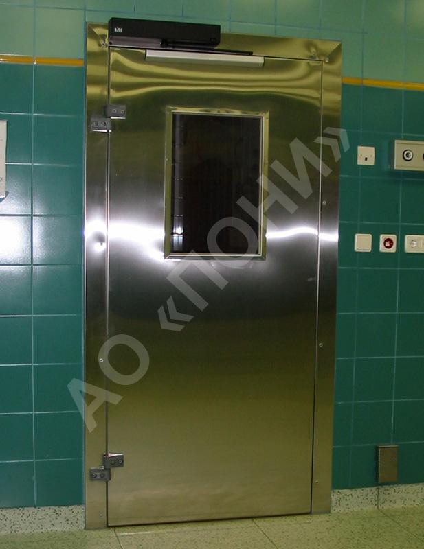 Распашная пневматическая дверь для особо чистых помещений