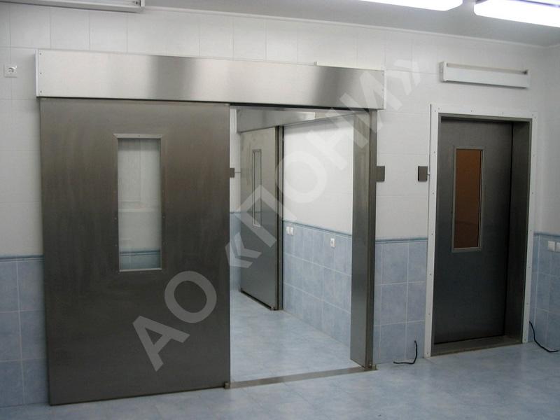 Комплекс автоматических пневматических дверей для особо чистых помещений